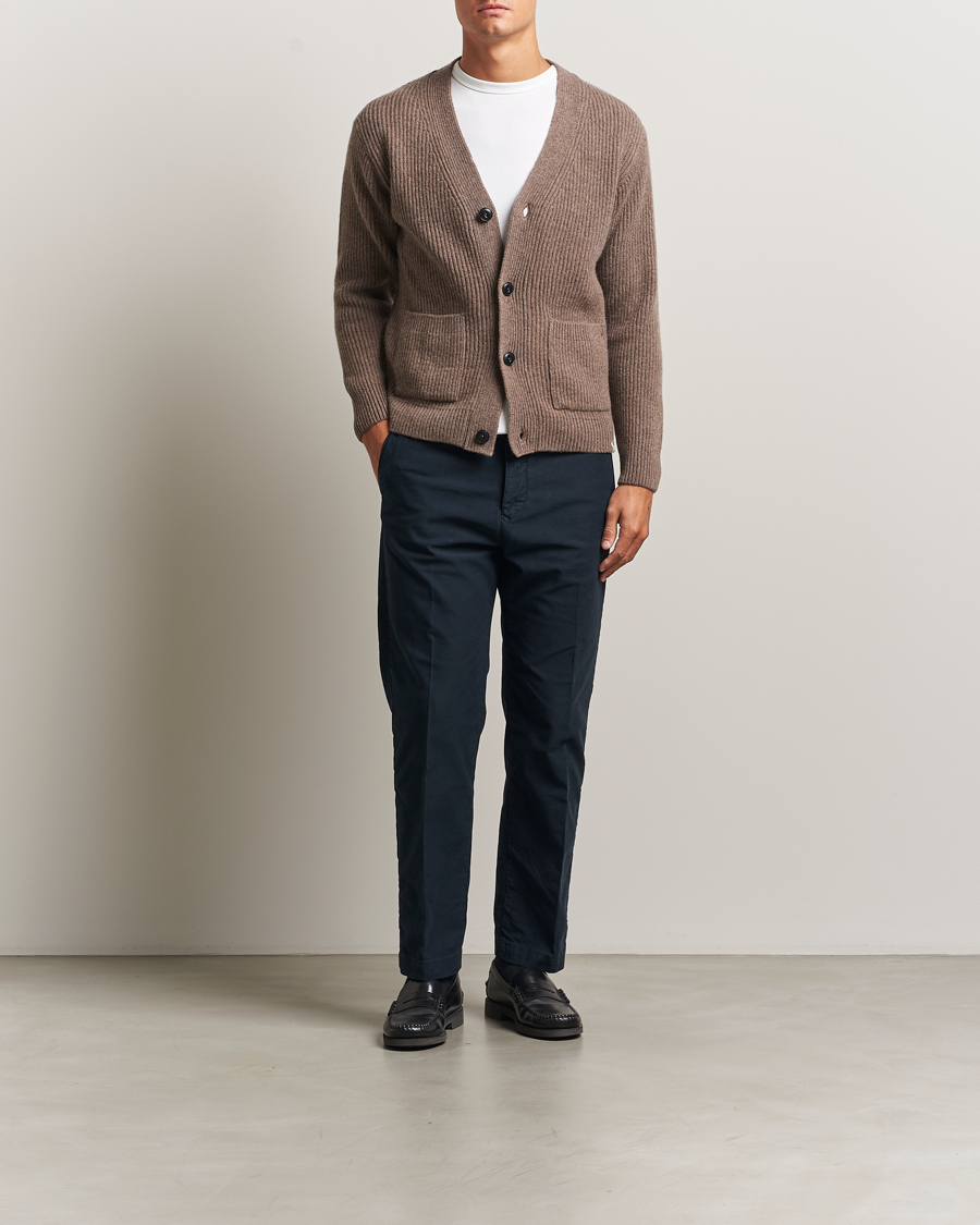 Herr | Tröjor | Merz b. Schwanen | Merino/Cashmere Knitted Cardigan Grain