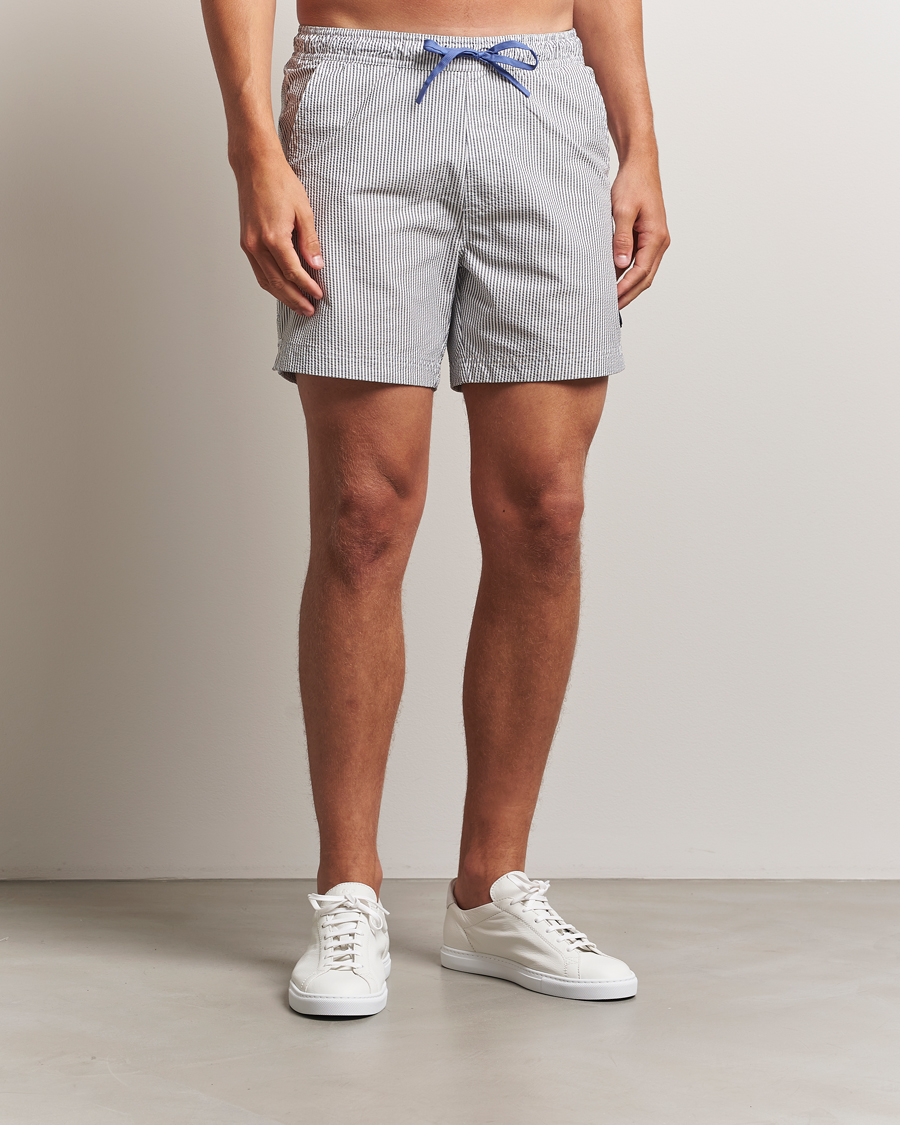 Herr | Badbyxor | Sail Racing | Tornado Striped Swimshorts Navy/White
