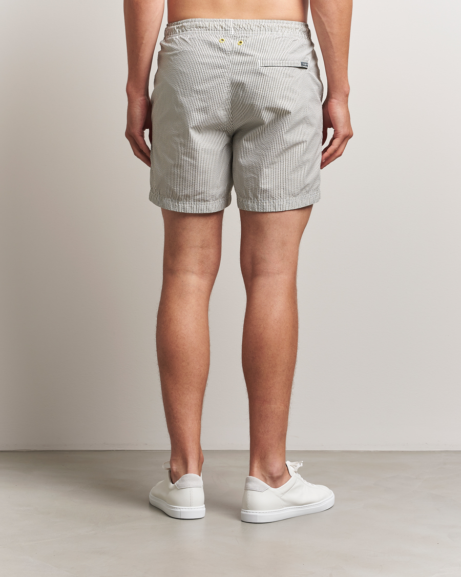 Herr | Badbyxor | Sail Racing | Tornado Striped Swimshorts Green/White