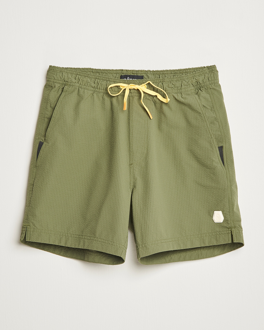 Herr | Badbyxor | Sail Racing | Tornado Striped Swimshorts Modern Green