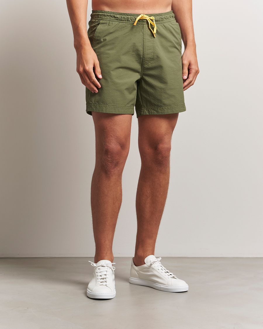 Herr | Badbyxor | Sail Racing | Tornado Striped Swimshorts Modern Green