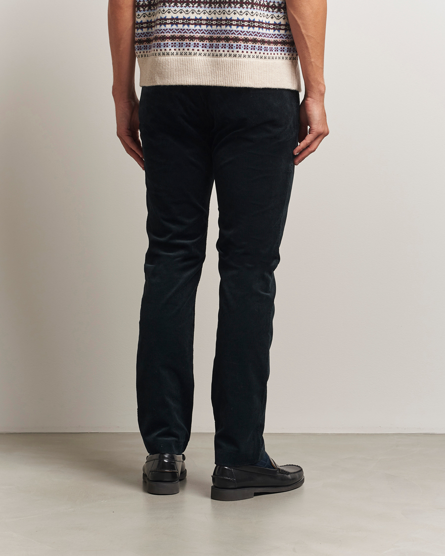 Herr | Byxor | NN07 | Theo Regular Fit Corduroy Chinos Navy Blue