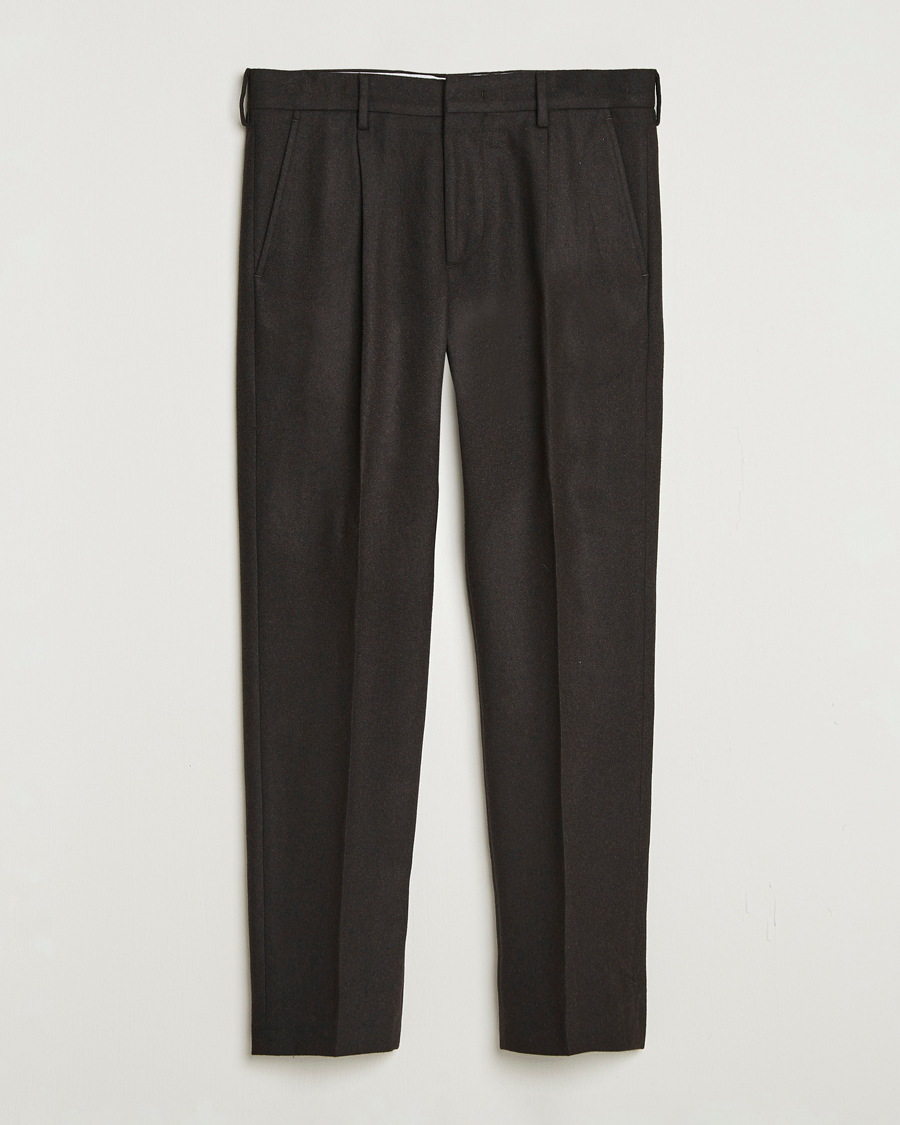 Herr | Byxor | NN07 | Bill Wool Pleated Trousers Brown