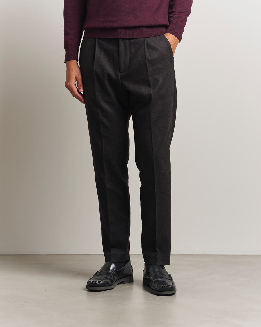 Herr | Byxor | NN07 | Bill Wool Pleated Trousers Brown
