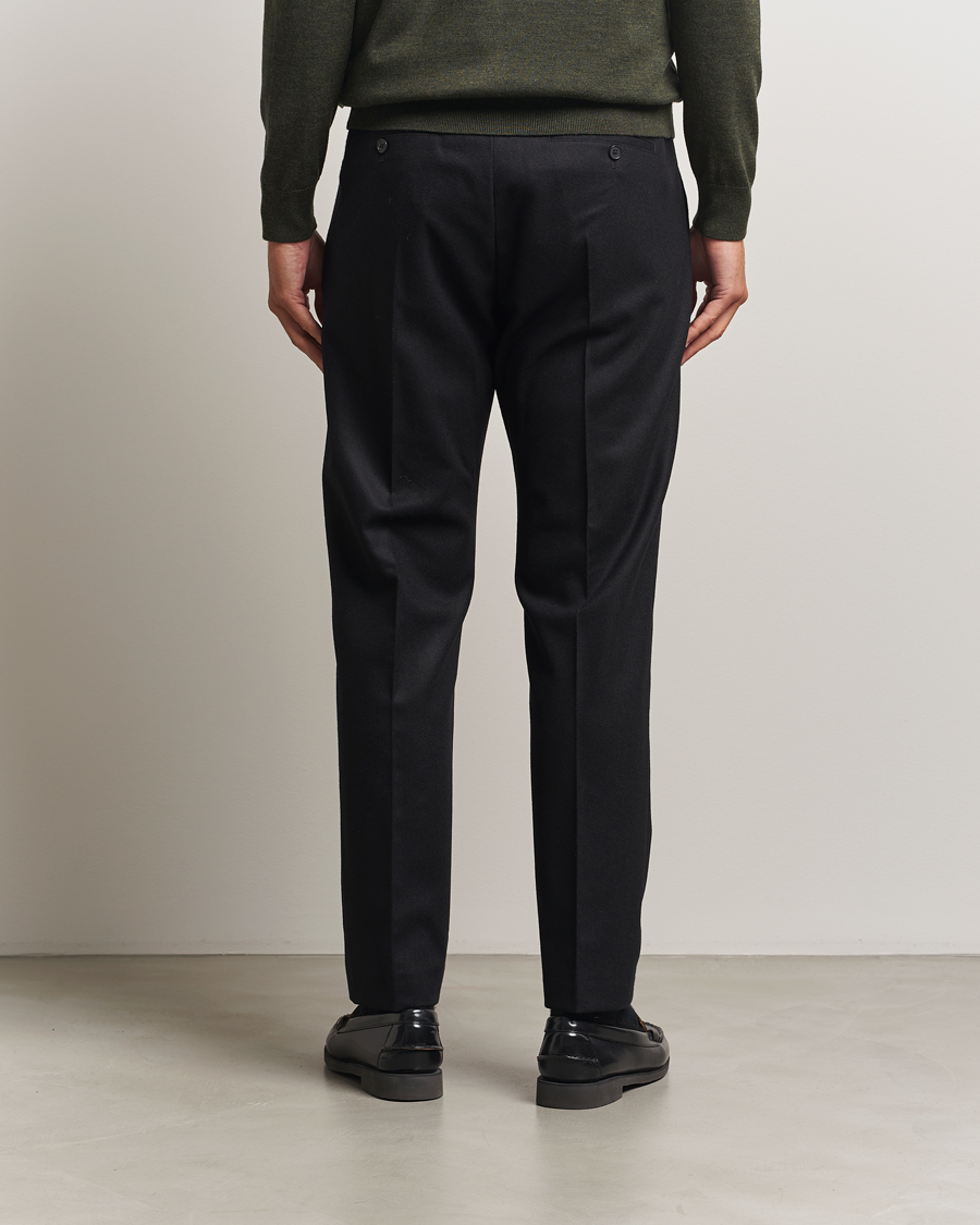 Herr | Byxor | NN07 | Bill Wool Pleated Trousers Black