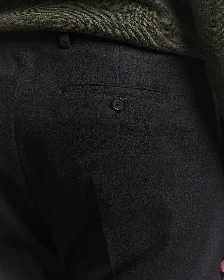 Herr | Byxor | NN07 | Bill Wool Pleated Trousers Black