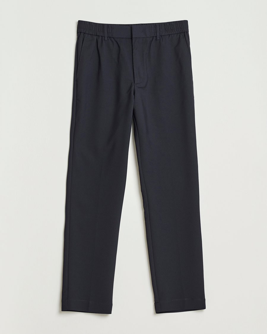 Herr | Byxor | NN07 | Billie Drawstring Trousers Navy Blue