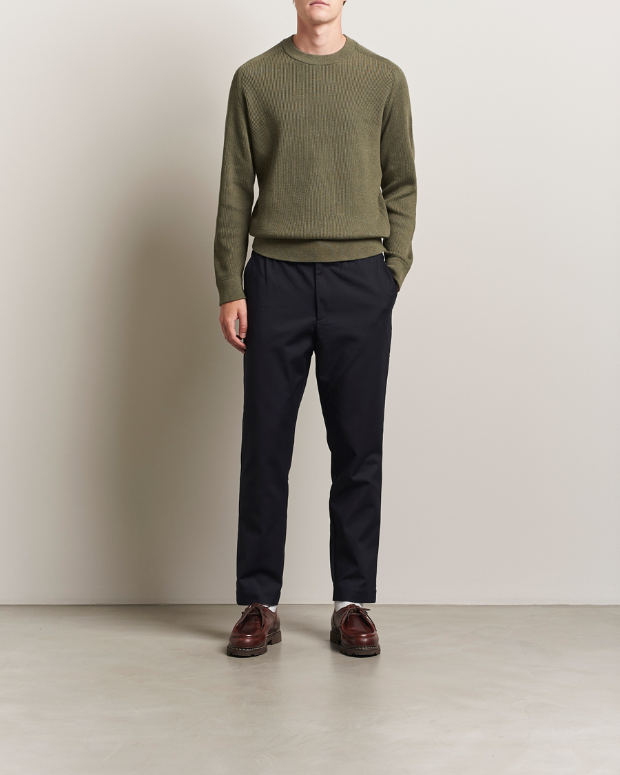 Herr | Byxor | NN07 | Billie Drawstring Trousers Navy Blue