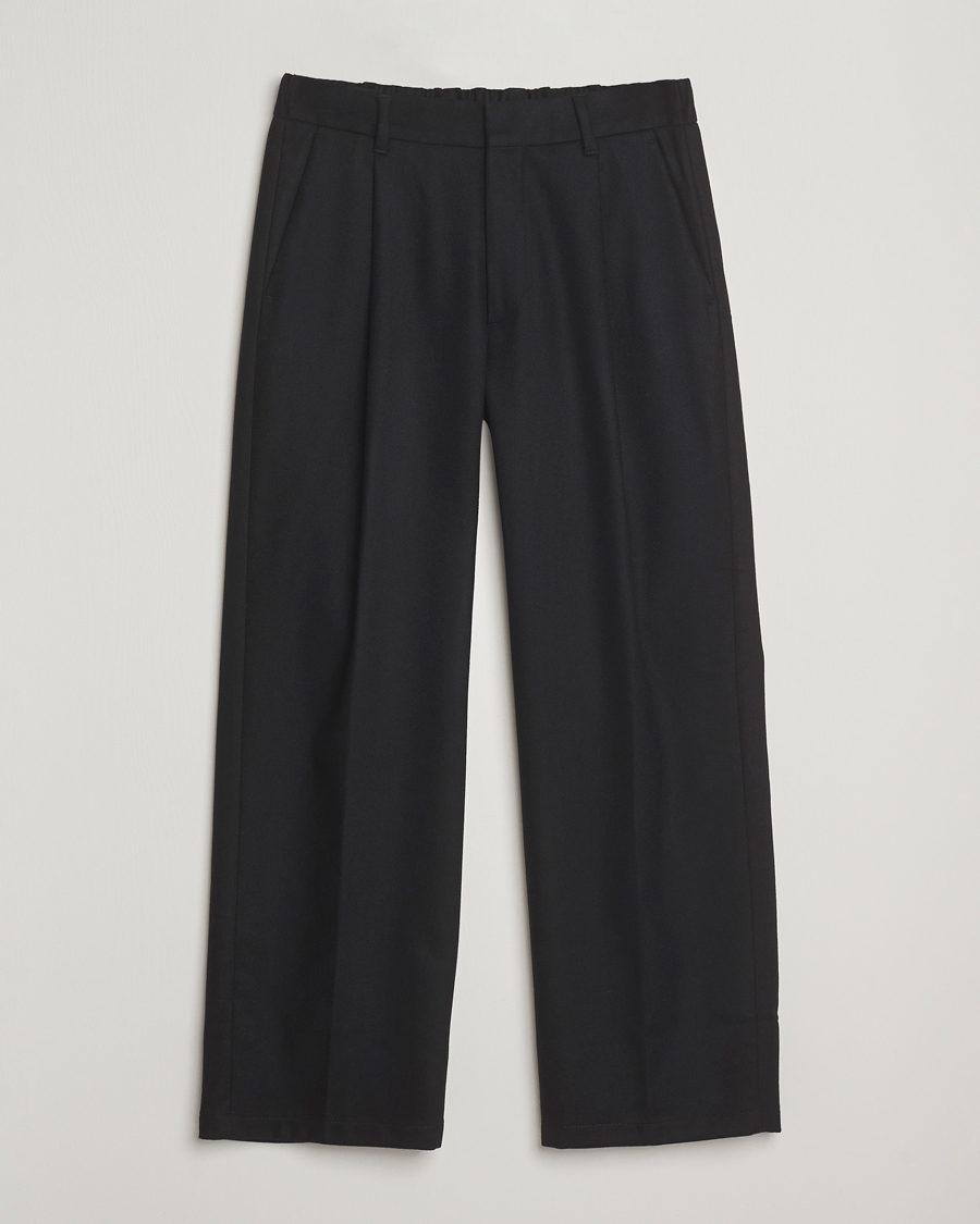 Herr | Byxor | NN07 | Kay Wool Pleated Trousers Black