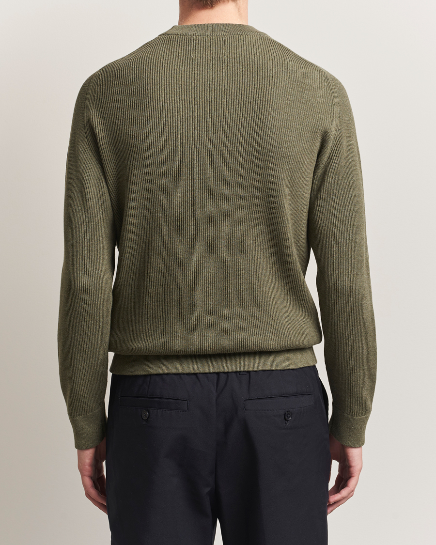 Herr | Tröjor | NN07 | Kevin Cotton Knitted Sweater Capers Green
