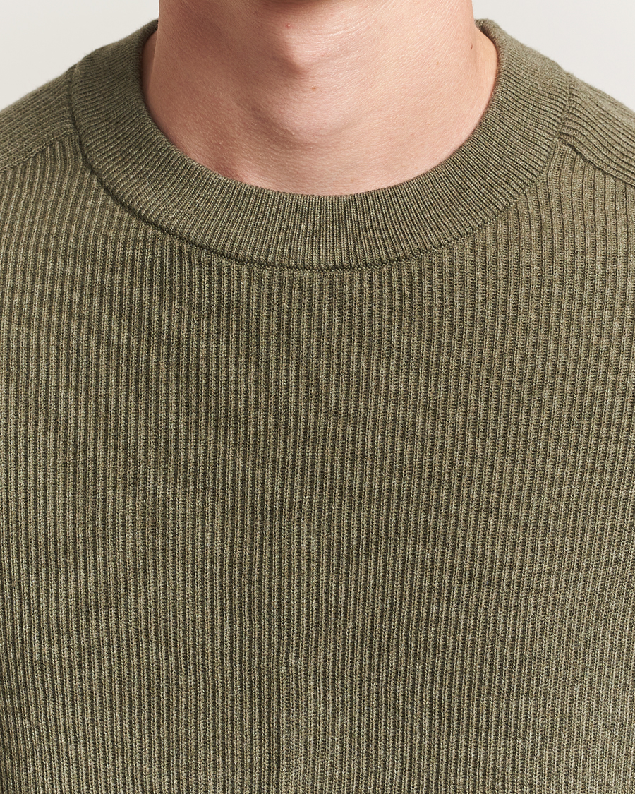Herr | Tröjor | NN07 | Kevin Cotton Knitted Sweater Capers Green