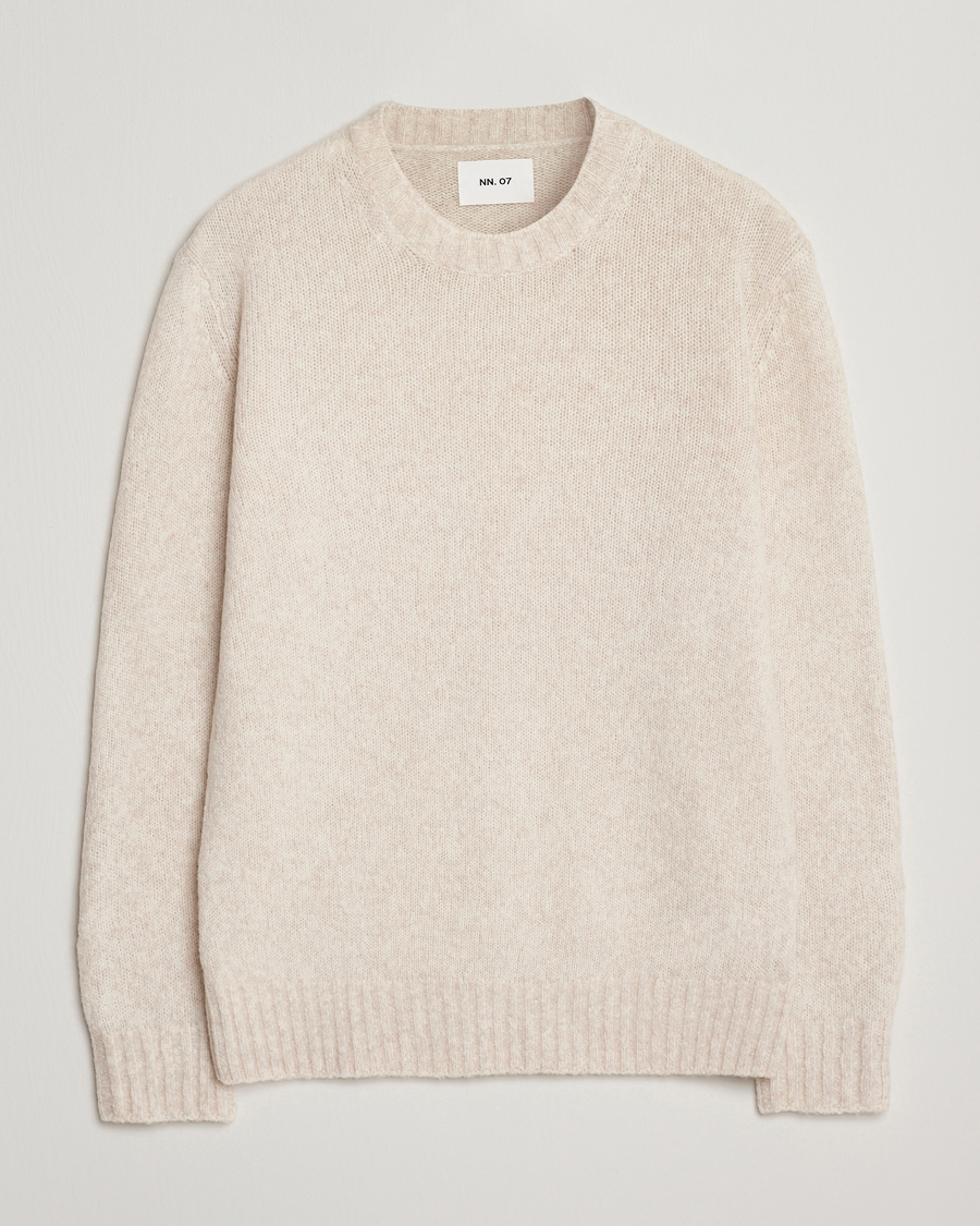 Herr | Tröjor | NN07 | Lee Wool Knitted Sweater Ivory