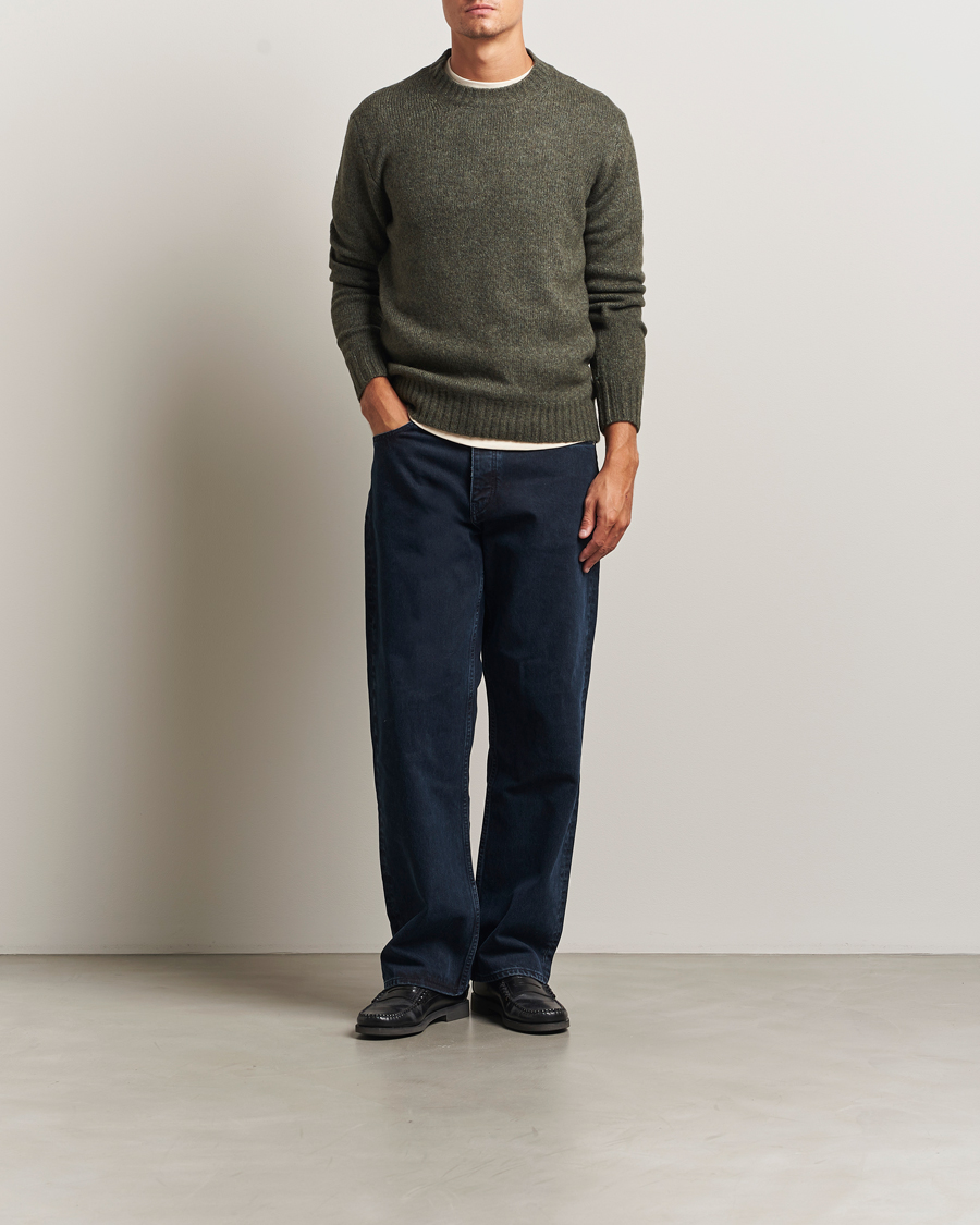 Herr | Tröjor | NN07 | Lee Wool Knitted Sweater Capers Green
