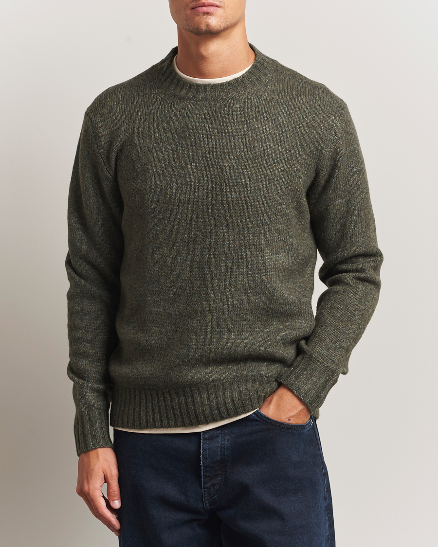 Herr | Tröjor | NN07 | Lee Wool Knitted Sweater Capers Green
