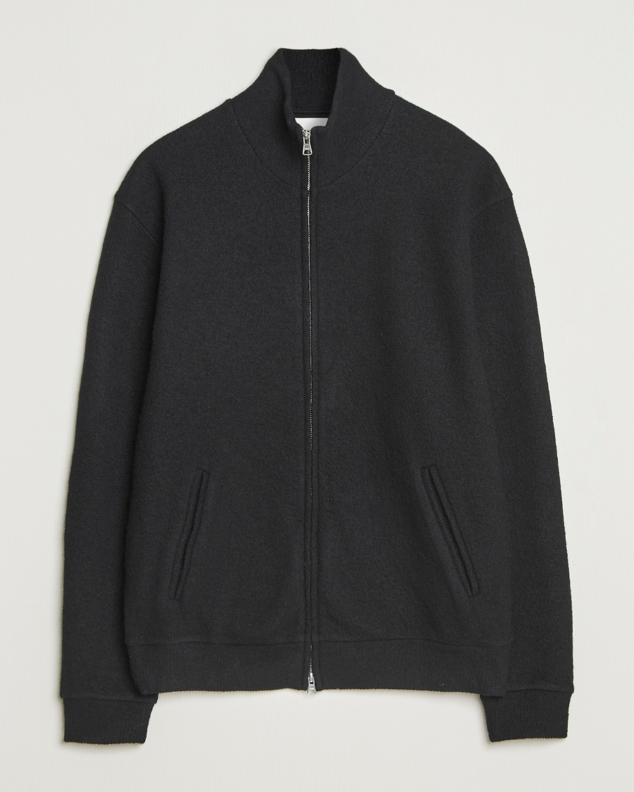 Herr | Tröjor | NN07 | Boiled Wool Full Zip Black