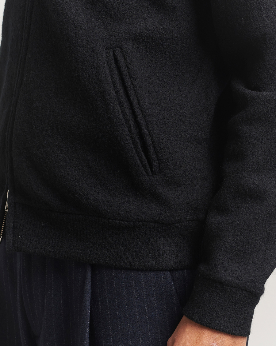 Herr | Tröjor | NN07 | Boiled Wool Full Zip Black