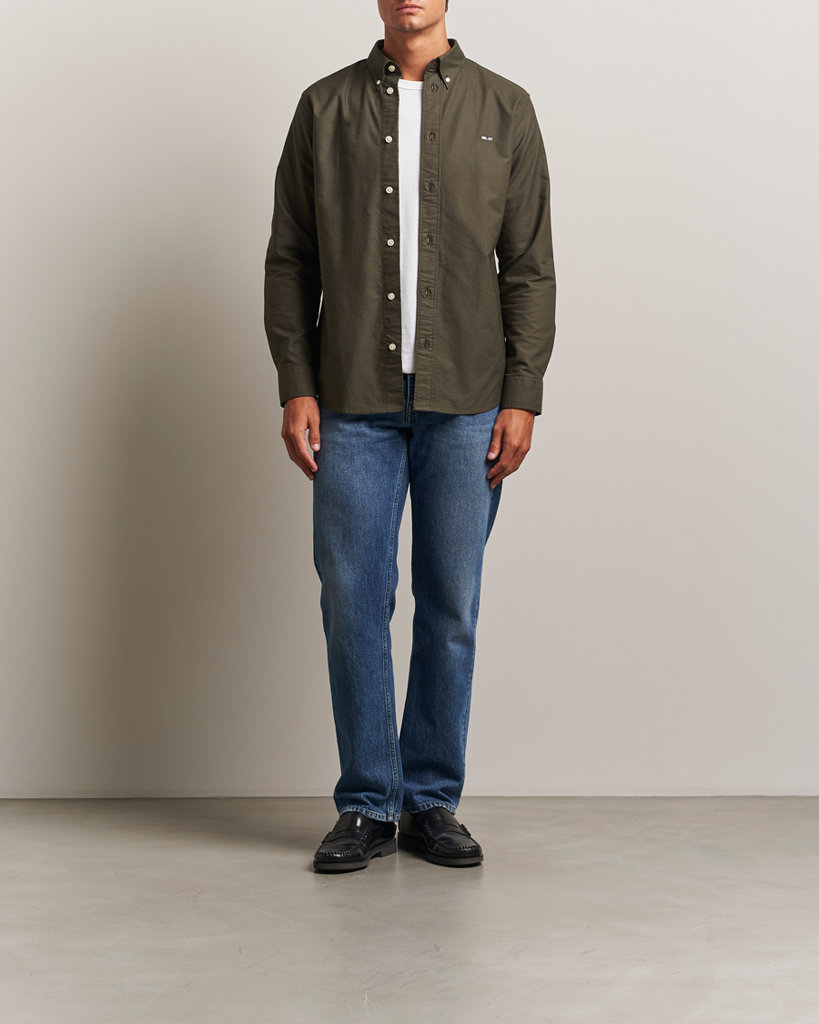 Herr | Skjortor | NN07 | Colby Oxford Shirt Dark Army