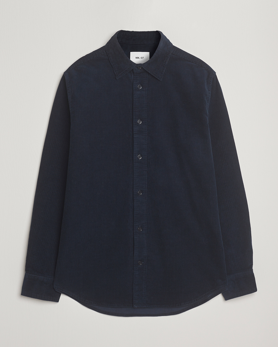 Herr | Skjortor | NN07 | Colby Corduroy Overshirt Navy Blue