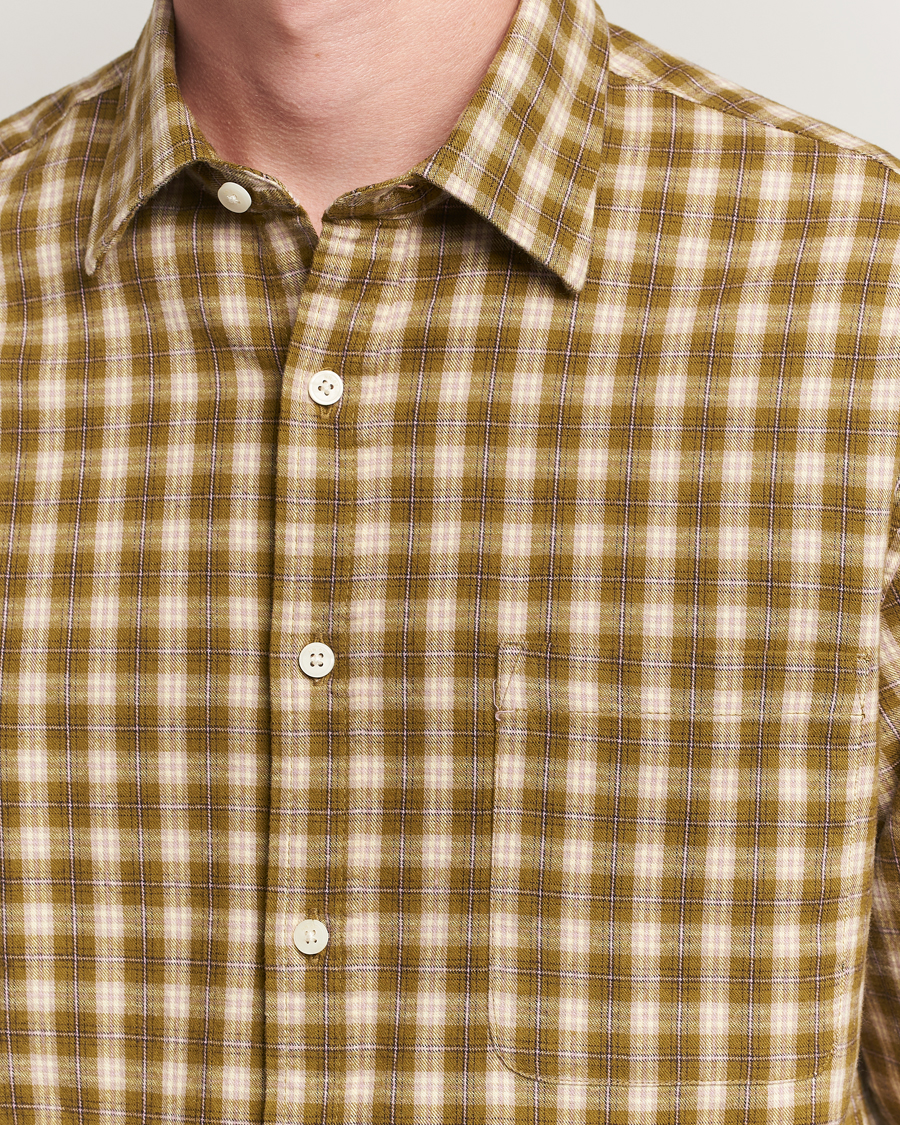 Herr | Skjortor | NN07 | Deon Flannel Checked Shirt Green