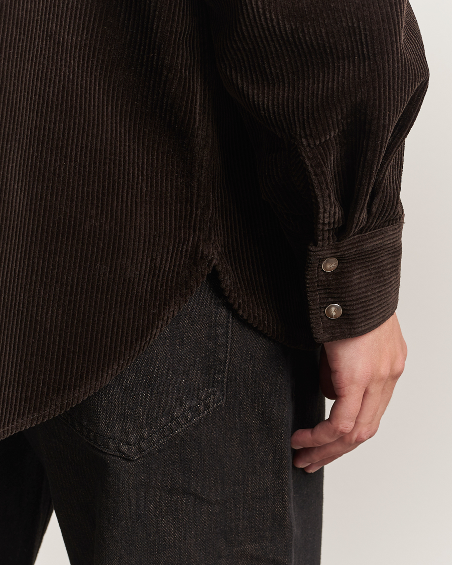 Herr | Skjortor | NN07 | Ricky Corduroy Overshirt Demitasse Brown
