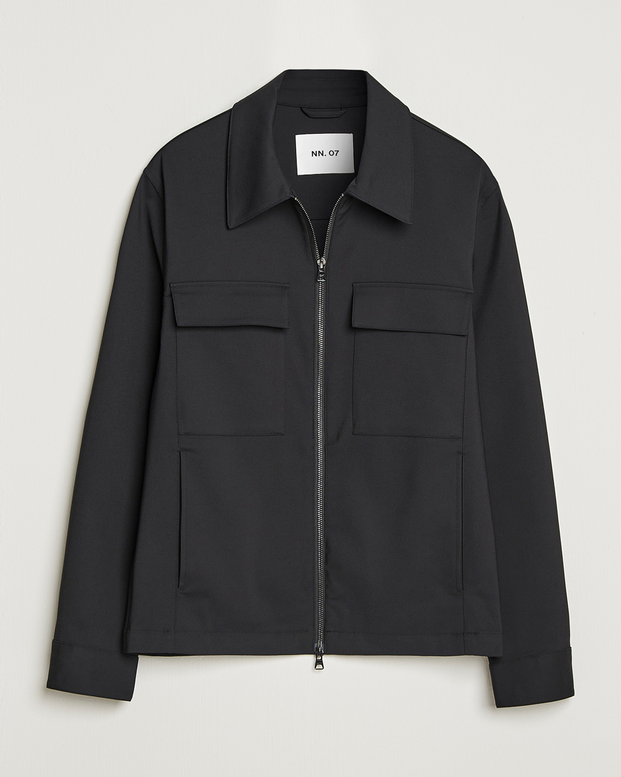 Herr | Skjortor | NN07 | Alban Technical Overshirt Black