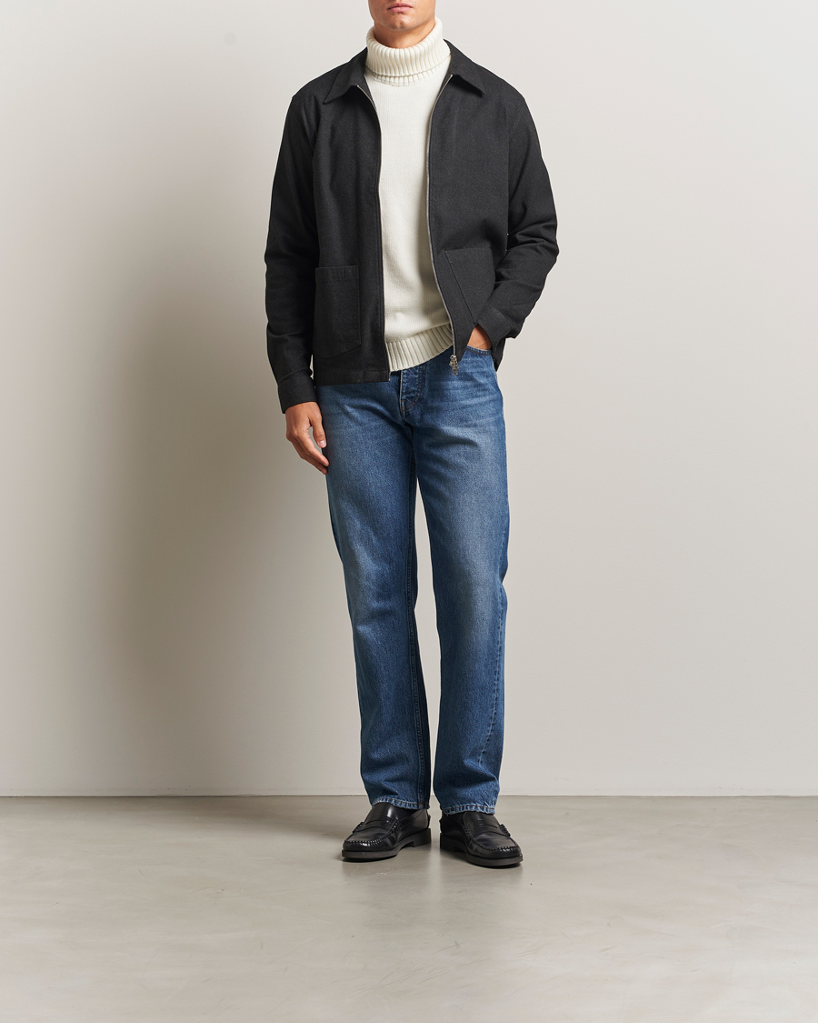 Herr | Skjortor | NN07 | Virgil Brushed Cotton Overshirt Black Multi