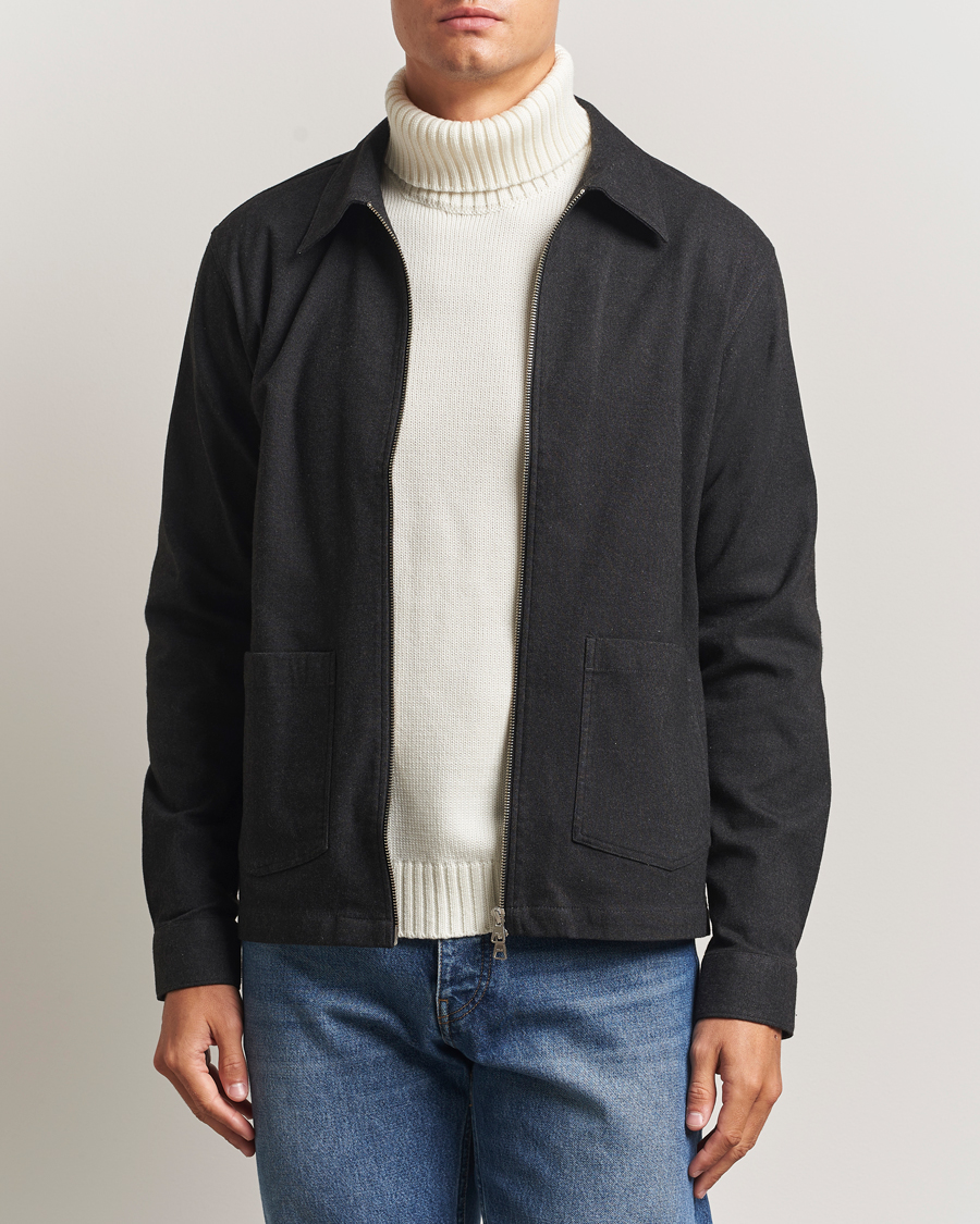 Herr | Skjortor | NN07 | Virgil Brushed Cotton Overshirt Black Multi