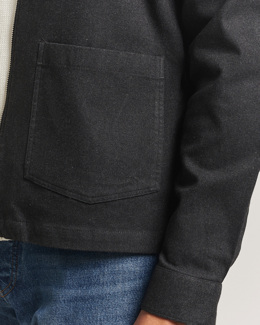 Herr | Skjortor | NN07 | Virgil Brushed Cotton Overshirt Black Multi