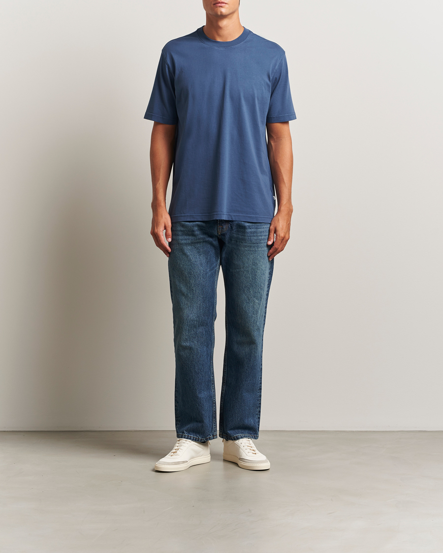 Herr | T-Shirts | NN07 | Adam Crew Neck T-Shirt Denim Blue