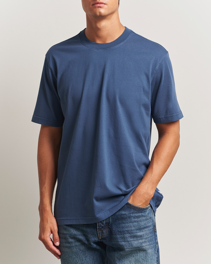 Herr | T-Shirts | NN07 | Adam Crew Neck T-Shirt Denim Blue