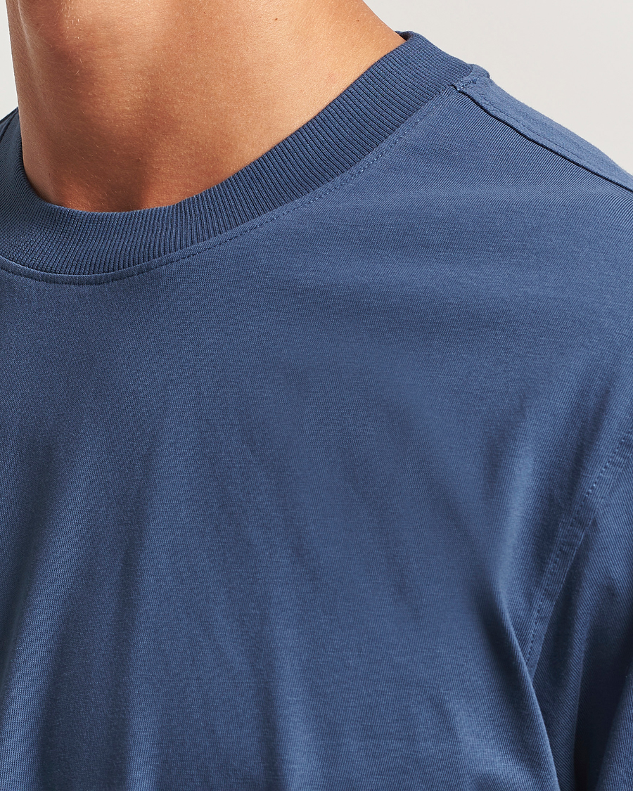 Herr | T-Shirts | NN07 | Adam Crew Neck T-Shirt Denim Blue
