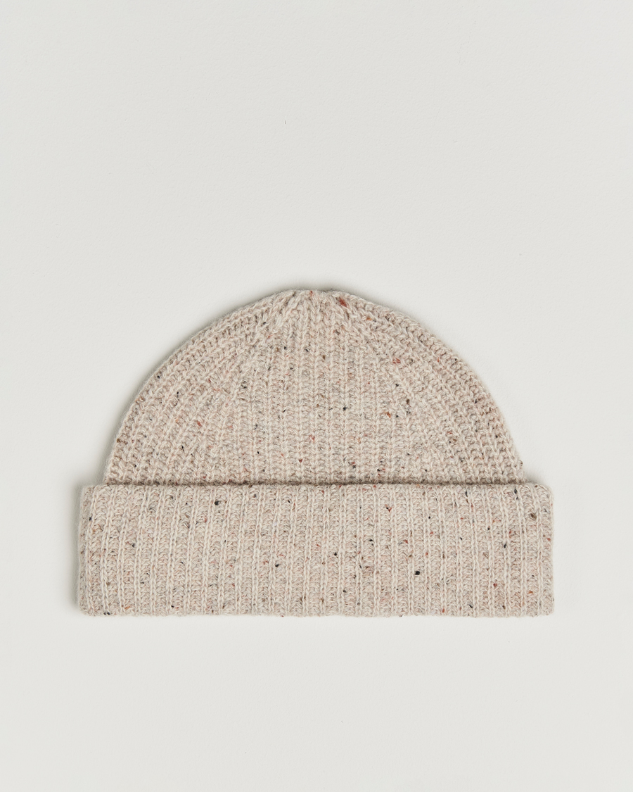 Herr | Mössor | NN07 | Wool Donegal Sailor Beanie Cream