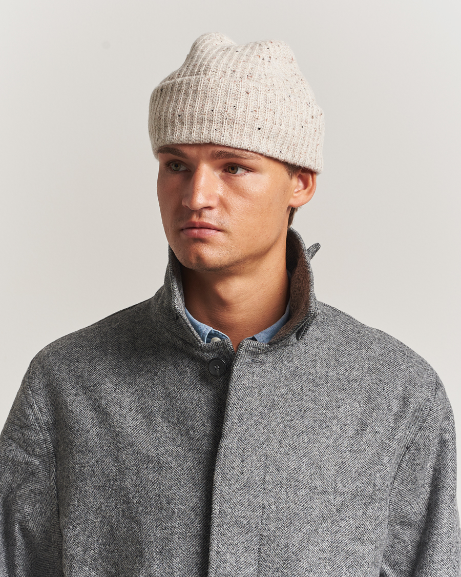Herr | Mössor | NN07 | Wool Donegal Sailor Beanie Cream
