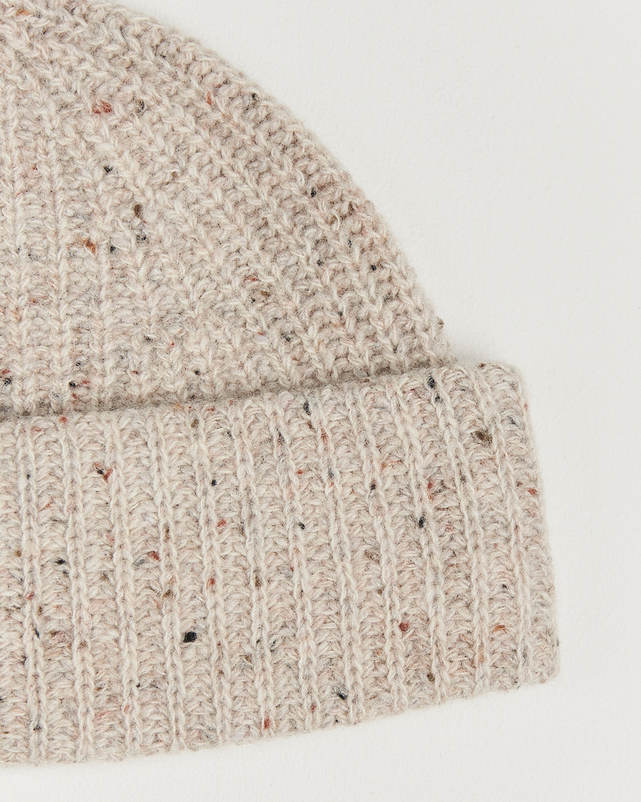 Herr | Mössor | NN07 | Wool Donegal Sailor Beanie Cream