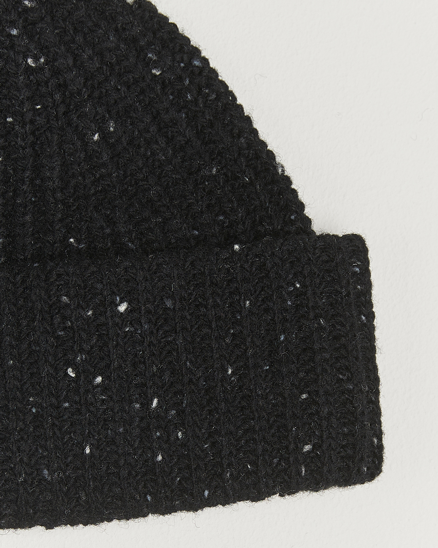 Herr | Mössor | NN07 | Wool Donegal Sailor Beanie Black