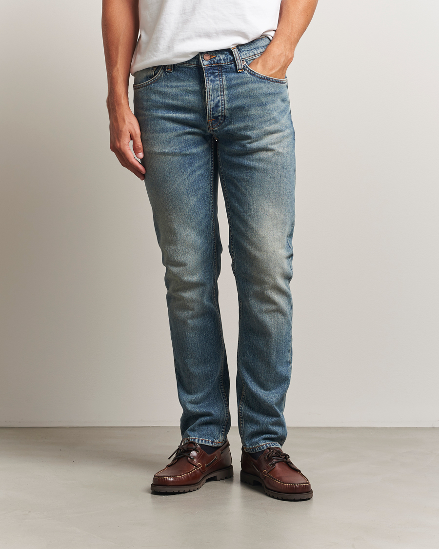 Herr | Jeans | Nudie Jeans | Solid Ollie Jeans Blue Clay