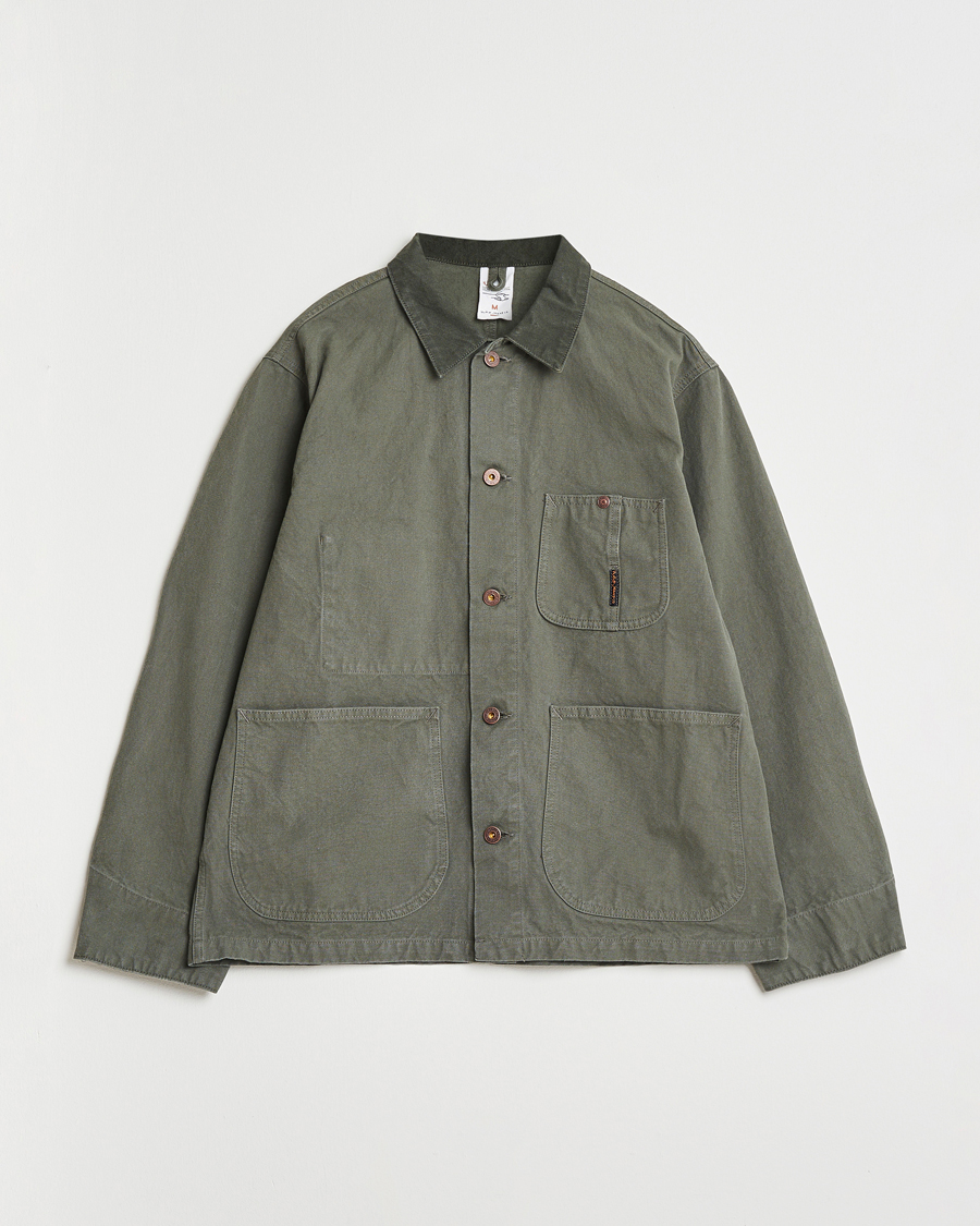 Herr | Skjortor | Nudie Jeans | Howie Duck Canvas Chore Jacket Green