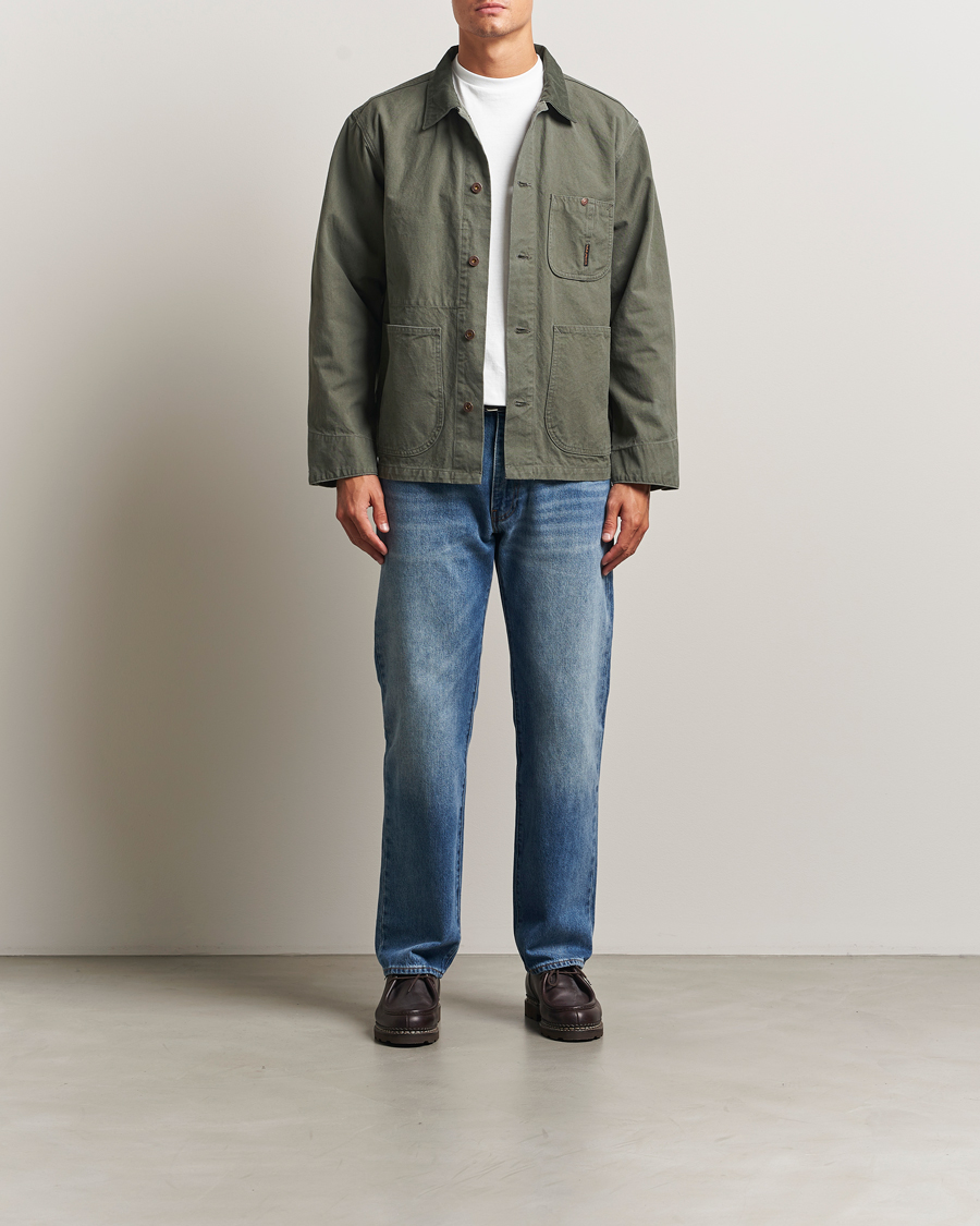 Herr | Skjortor | Nudie Jeans | Howie Duck Canvas Chore Jacket Green