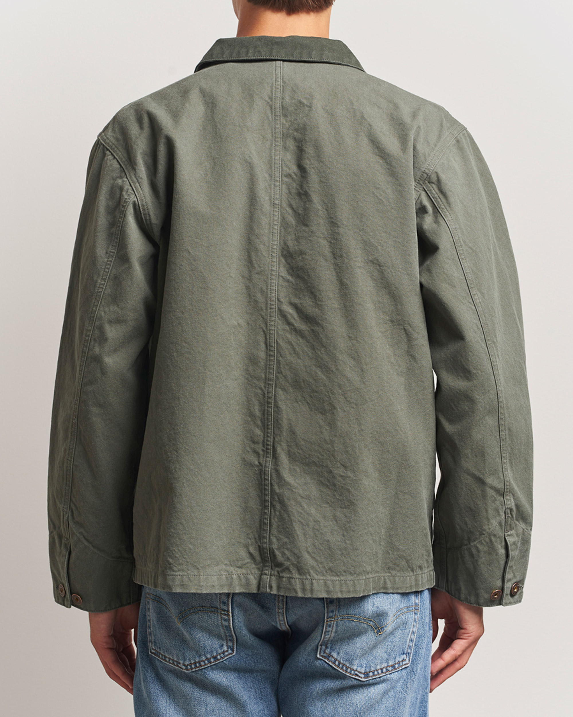 Herr | Skjortor | Nudie Jeans | Howie Duck Canvas Chore Jacket Green