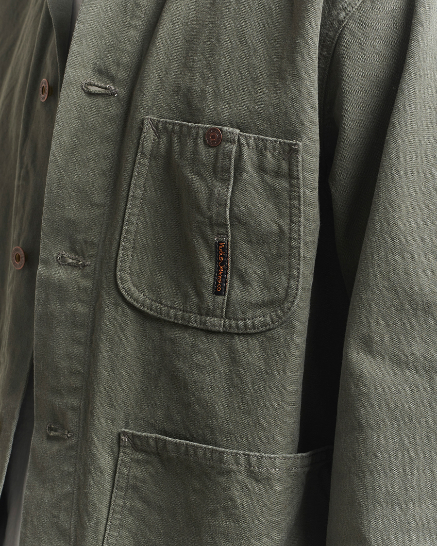 Herr | Skjortor | Nudie Jeans | Howie Duck Canvas Chore Jacket Green