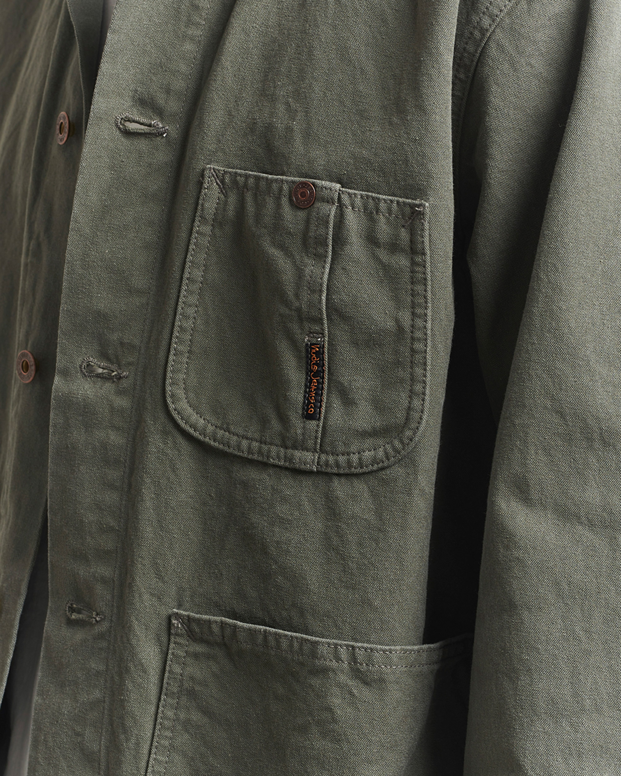Herr | Skjortor | Nudie Jeans | Howie Duck Canvas Chore Jacket Green