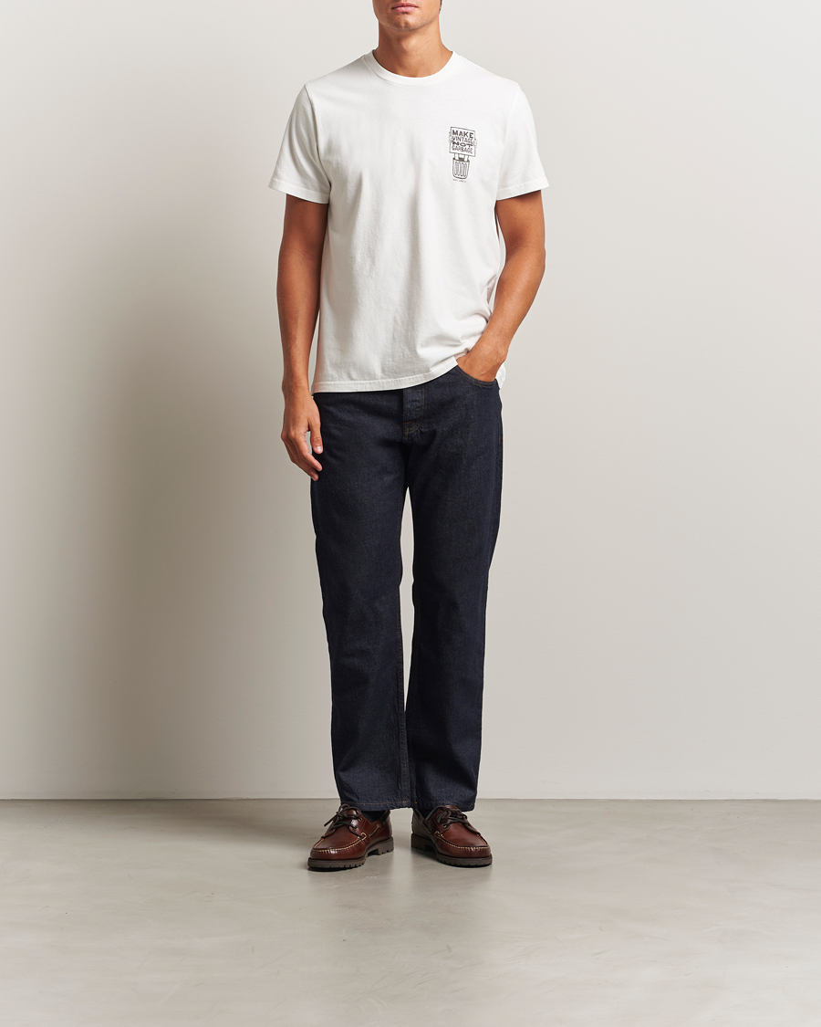 Herr | T-Shirts | Nudie Jeans | Roy Garbage T-Shirt Chalk White