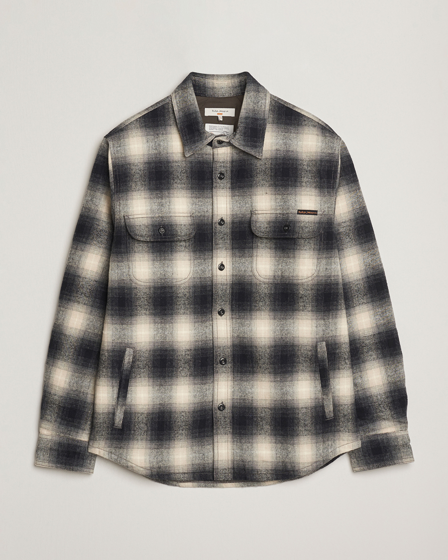 Herr | Skjortor | Nudie Jeans | Glenn Padded Checked Overshirt Black