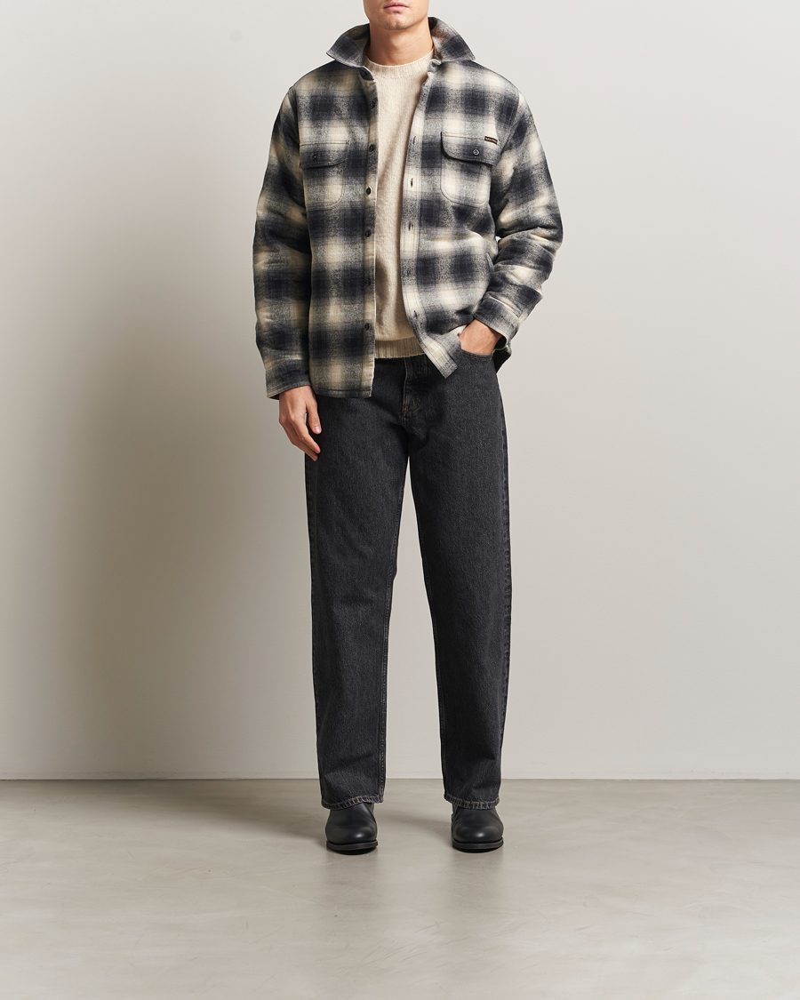 Herr | Skjortor | Nudie Jeans | Glenn Padded Checked Overshirt Black