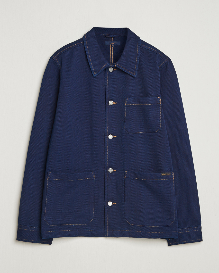 Herr | Skjortor | Nudie Jeans | Barney Indigo Workwear Jacket Dark Blue