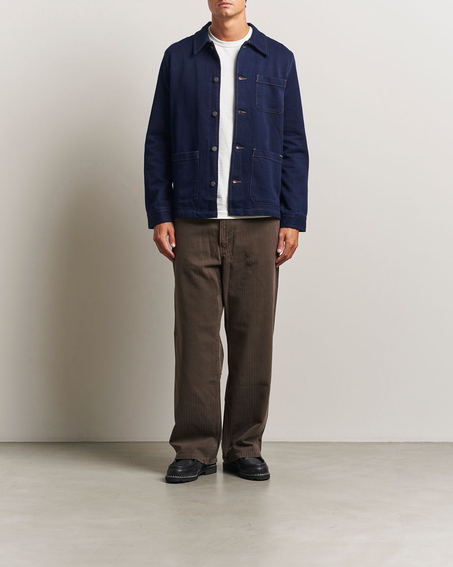 Herr | Skjortor | Nudie Jeans | Barney Indigo Workwear Jacket Dark Blue