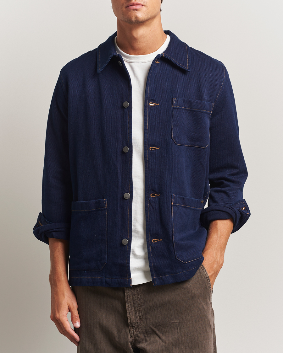 Herr | Skjortor | Nudie Jeans | Barney Indigo Workwear Jacket Dark Blue
