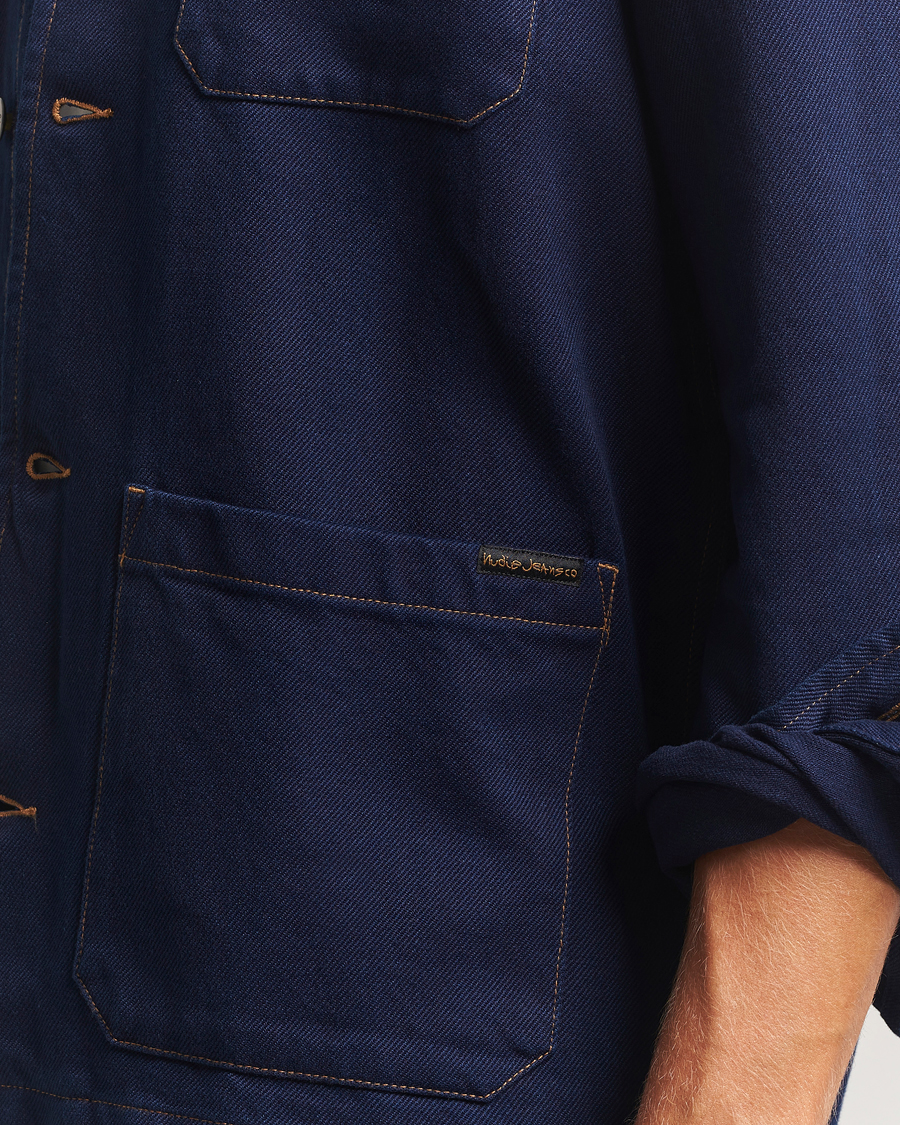 Herr | Skjortor | Nudie Jeans | Barney Indigo Workwear Jacket Dark Blue