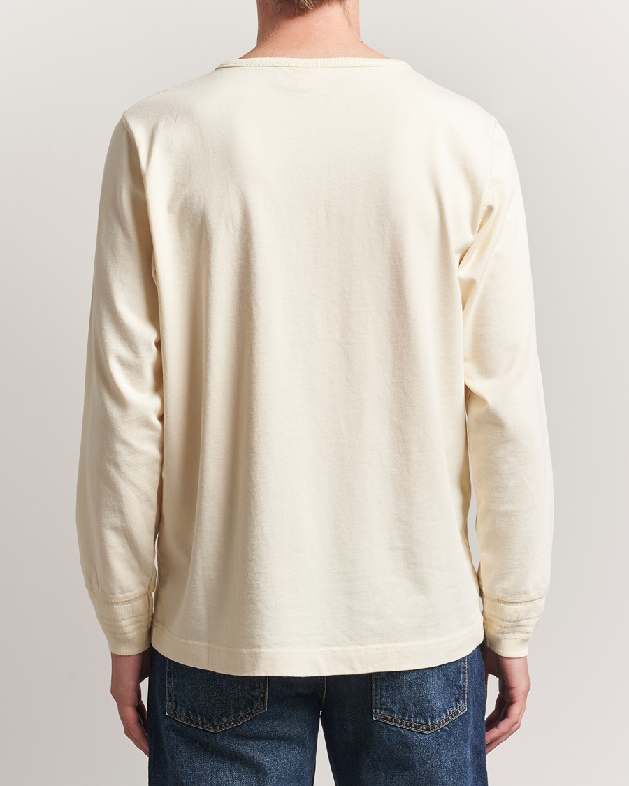 Herr | Tröjor | Nudie Jeans | Long Sleeved Henley Ecru