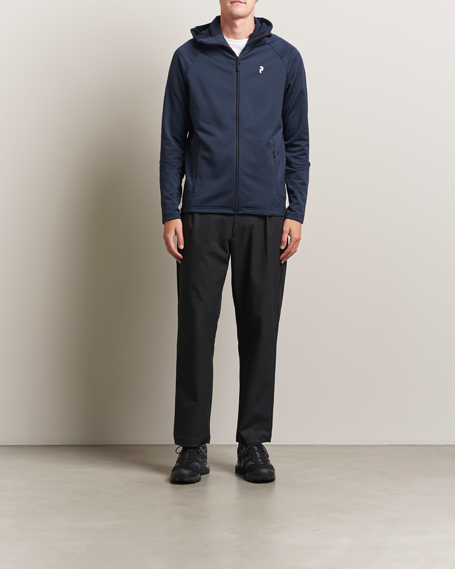 Herr | Tröjor | Peak Performance | Rider Hooded Full Zip Blue Shadow